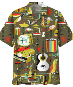 GUITAR HAWAIIAN SHIRT - Fanshubus