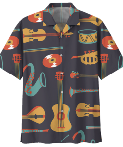 GUITAR HAWAIIAN SHIRT - Fanshubus