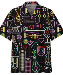 GUITAR HAWAIIAN SHIRT - Fanshubus