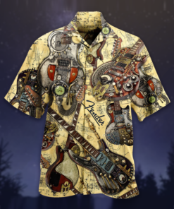 Guitar Hawaiian Shirt (3)- For men and women - Fanshubus