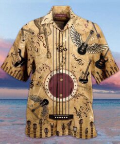 Guitar Hawaiian Shirt (7)- For men and women - Fanshubus