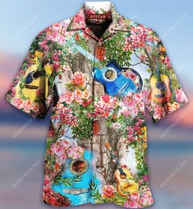Guitar Melody And Rose Garden Hawaiian Shirt- For men and women - Fanshubus
