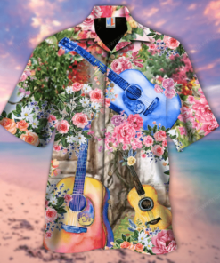 Guitar Melody Rose Garden Hawaiian Shirt- For men and women - Fanshubus