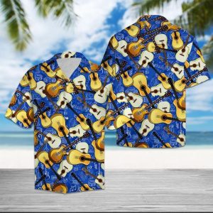 Guitar Music Pattern Hawaiian Shirt (!)- For men and women - Fanshubus