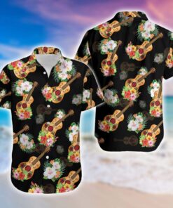 Guitar Vihuela Mexican Culture Tropical Hawaiian Shirt- For men and women - Fanshubus