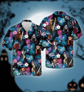 Halloween Horror Serial Killers Costume Hawaiian Shirt- For men and women - Fanshubus