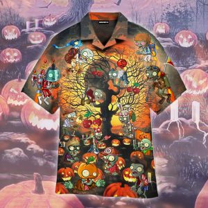 Halloween Night Zombie Hawaiian Shirt- For men and women - Fanshubus