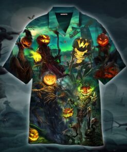 Halloween Pumpkin King Hawaiian Shirt- For men and women - Fanshubus