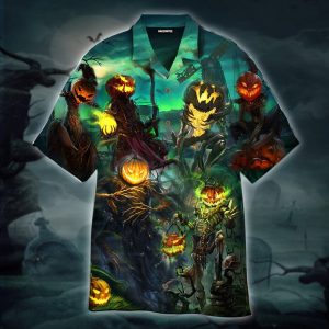 Halloween Pumpkin King Hawaiian Shirt- For men and women - Fanshubus