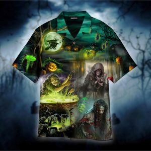 Halloween Witch House Hawaiian Shirt- For men and women - Fanshubus