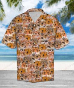 Hamster Brown Unique Design Hawaiian Shirt- For men and women - Fanshubus