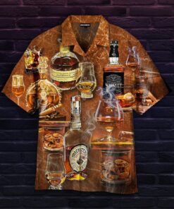 Happiness Is WhisKey Hawaiian Shirt - For Men and Women - Fanshubus