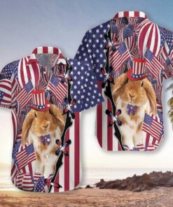 Happy Easter Day America Hawaiian Shirt- For men and women - Fanshubus