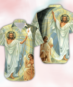 Happy Easter Sunday Jesus Risen Hawaiian Shirt (2)- For men and women - Fanshubus