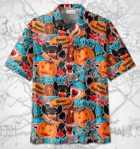 Happy Halloween Aloha Shirts Pumpkin Boo Hawaiian Shirt- For men and women - Fanshubus