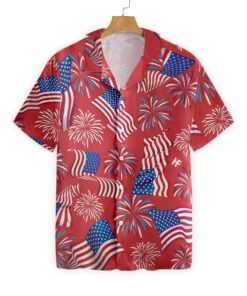 Happy July 4th American Patriotic Hawaiian Shirt- For men and women - Fanshubus