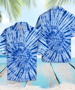 Hawaii Blue Tie Dye Unique Design Hawaiian Shirt- For men and women - Fanshubus