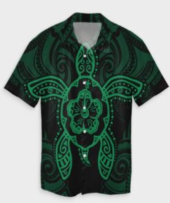 Hawaii Turtle Fixed Green Hawaiian Shirt