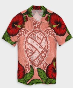 Hawaii Turtle Hibiscus Pink Hawaiian Shirt  Fide Style