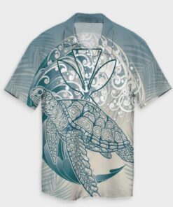 Hawaii Wave Kanaka Turtle Hawaiian Shirt