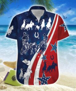 Hawaiian Aloha Shirt American Team Roping V2- For men and women - Fanshubus