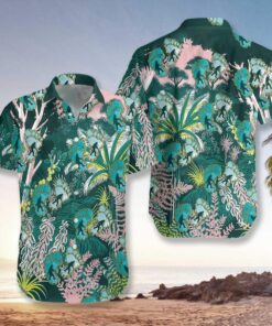 Hawaiian Aloha Shirt Bigfoot Tropical Forest- For men and women - Fanshubus