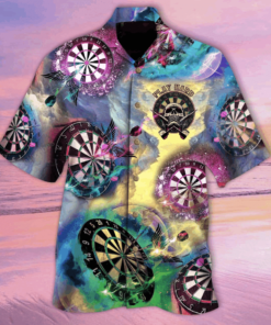 Hawaiian Aloha Shirt Darts Play Hard Skull- For men and women - Fanshubus