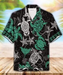 Hawaiian Aloha Shirt Haida Spirit Sea Turtle- For men and women - Fanshubus