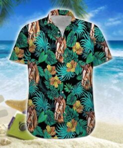 Hawaiian Aloha Shirt Horse Hawaii Tropical- For men and women - Fanshubus