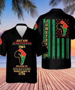 Hawaiian Aloha Shirt Juneteenth Since 1865- For men and women - Fanshubus