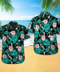 Hawaiian Aloha Shirt Pig Hawaii Tropical- For men and women - Fanshubus