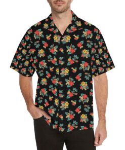 Hawaiian Flower Themed Print Hawaiian Shirt