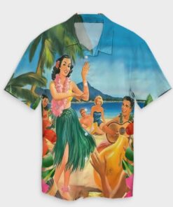 Hawaiian Hula Sing Dance On Beach Hawaiian Shirt