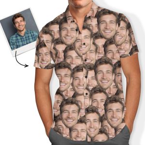 Hawaiian Shirt  Shirt with Face on It for Men Mash Christmas Gifts