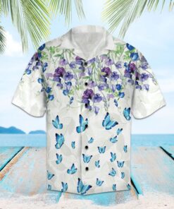 Hawaiian Shirt Butterfly Flower For Men Women- For men and women - Fanshubus