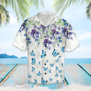 Hawaiian Shirt Butterfly Flower For Men Women- For men and women - Fanshubus