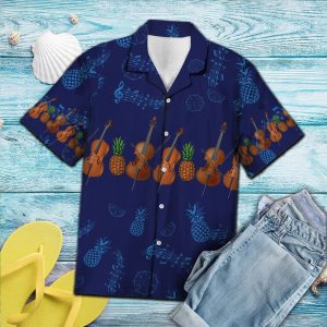 Hawaiian Shirt Cello Pineapple For Men Women- For men and women - Fanshubus