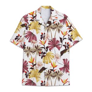 Hawaiian shirt Cocount tree  -  Coconut leaves Cocount tree pattern combination tropical plant - For Men and Women Fanshubus