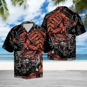 Hawaiian Shirt Crawling Tiger For Men Women- For men and women - Fanshubus