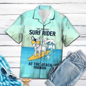 Hawaiian Shirt Dog Coolest Surf Rider For Men Women- For men and women - Fanshubus