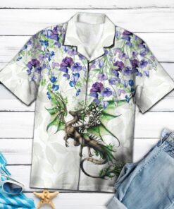 Hawaiian Shirt Dragon Flower For Men Women- For men and women - Fanshubus