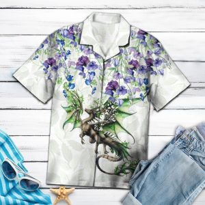 Hawaiian Shirt Dragon Flower For Men Women- For men and women - Fanshubus