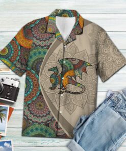 Hawaiian Shirt Dragon Mandala For Men Women- For men and women - Fanshubus