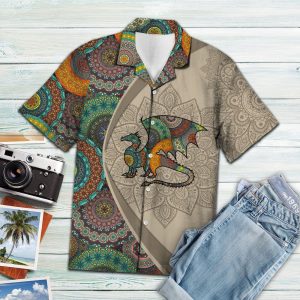 Hawaiian Shirt Dragon Mandala For Men Women- For men and women - Fanshubus