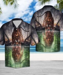 Hawaiian Shirt Fantasy Tiger For Men Women- For men and women - Fanshubus