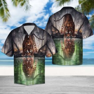 Hawaiian Shirt Fantasy Tiger For Men Women- For men and women - Fanshubus