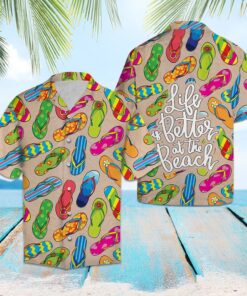 Hawaiian Shirt Flip-flops Beach For Men Women- For men and women - Fanshubus