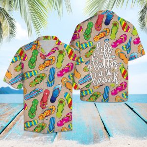 Hawaiian Shirt Flip-flops Beach For Men Women- For men and women - Fanshubus