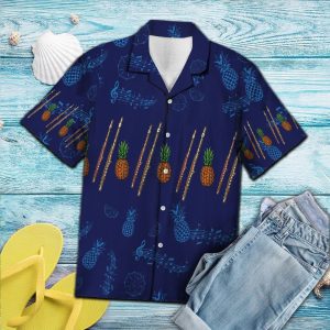 Hawaiian Shirt Flute Pineapple For Men Women- For men and women - Fanshubus