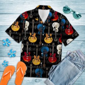 Hawaiian Shirt Guitar Music For Women Men- For men and women - Fanshubus